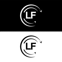LF letter  logo minimal unique and simple logo design, LF creative modern monogram logo style
