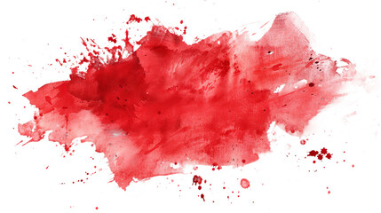 Soft textures of red and pink blend in this watercolor impression on a white canvas
