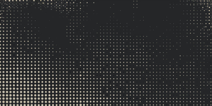 Gradient dot matrix pattern on a black background