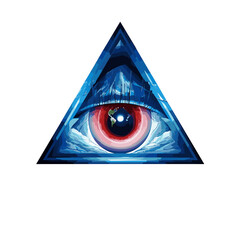 Das Allsehende Auge: Symbol der göttlichen Weisheit und Überwachung vektor - obrazy, fototapety, plakaty