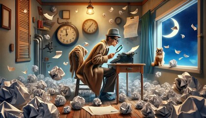 Plot Twists and Paper Balls: A Screenwriter's Whimsical Dilemma