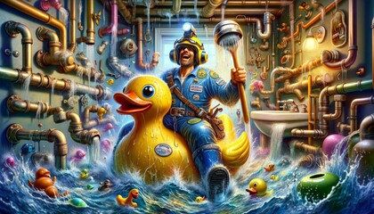 The Aquatic Odyssey: A Plumber's Fantastical Journey