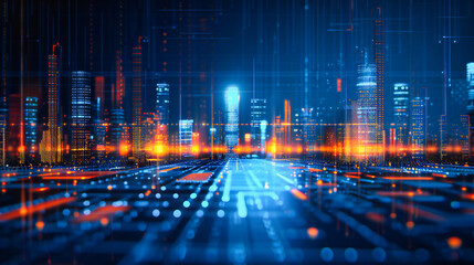 Blueprint of a Connected World: Merging Digital Networks with the Urban Landscape in a Futuristic Vision