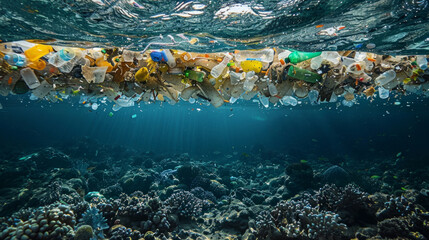 dispersione della plastica nell'oceano, rifiuti di plastica e impatto sugli ecosistemi marini