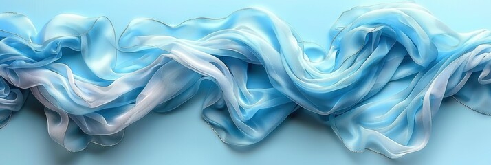 Obraz premium Light Blue Background Bent Ribbons, Background Images , Hd Wallpapers