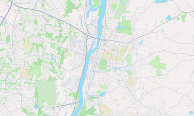 Obraz premium Troy New York Map, Detailed Map of Troy New York