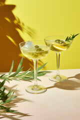 Minimalistic trendy photo of cocktail - 750211589