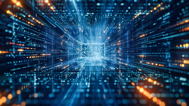 Abstract technology and cyberspace in a modern design, illustrating the futuristic and digital dimensions of science and network connectivity
