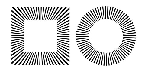 Fototapeta premium Set of Circle and Square Design Elements for Frames.