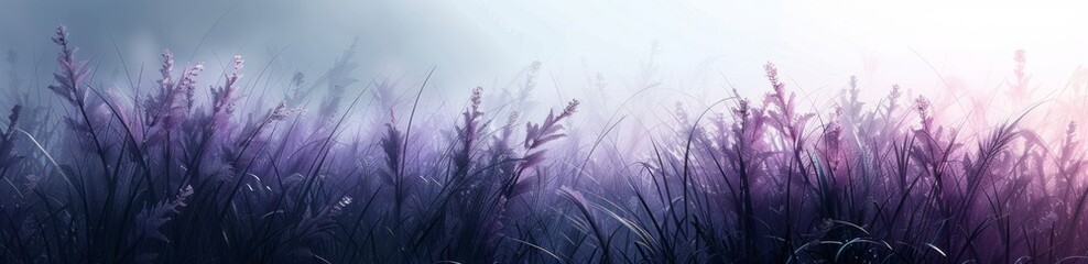 abstract background with grass and lavender. Beautiful spring summer nature - obrazy, fototapety, plakaty