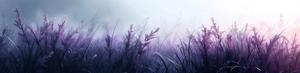 Fototapeten abstract background with grass and lavender. Beautiful spring summer nature © Miss V