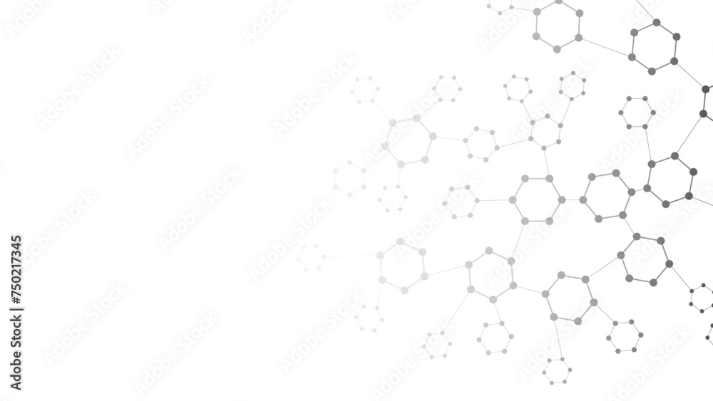 Poster Science abstract background. Abstract technology background with copy space. Abstract shapes in the corner.
