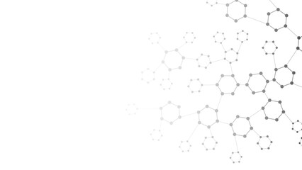 Science abstract background. Abstract technology background with copy space. Abstract shapes in the corner.