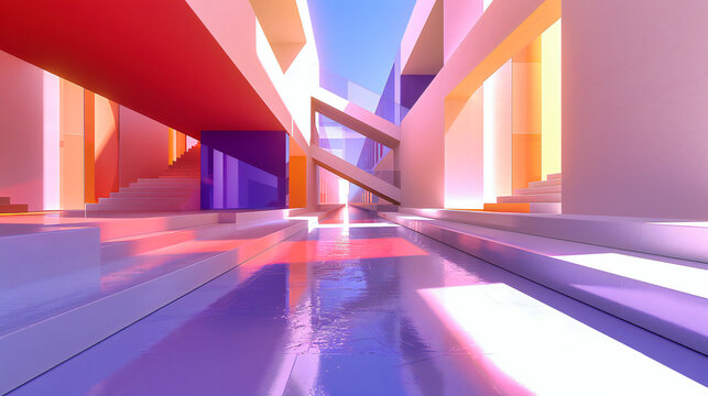 Abstract Architectural Vision: Exploring the Boundaries of Design and Light in Modern Spaces