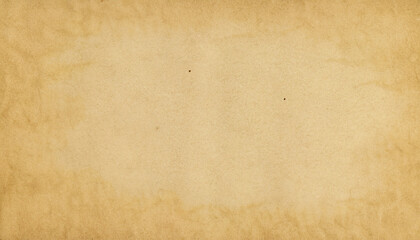 Yellow-brown stained tea paper background. painted with beige vintage filter; texture of brown color; close