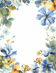 frame with flowers design. Generative AI