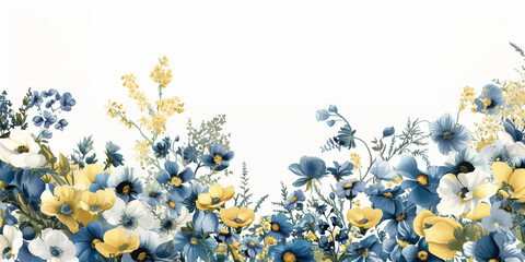 card design with flowers. Generative AI