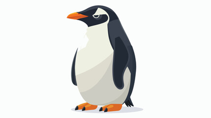 Penguin stands cartoon animal isolated illustration