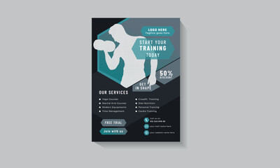 Modern and professional Gym flyer template