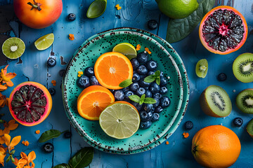 Food Photography How to Mix Colors Right in Vibrant Food Photos - obrazy, fototapety, plakaty