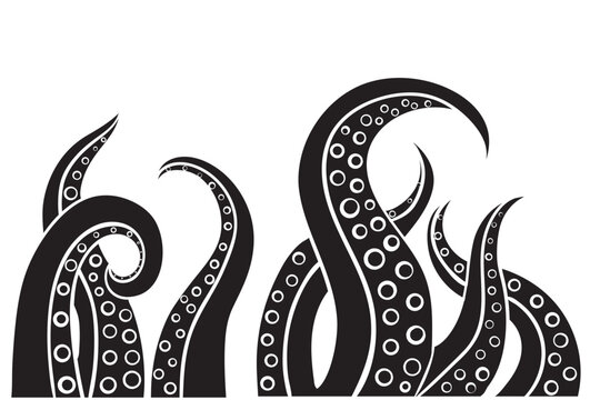 Tentacles, Octopus, Octopus Tentacles, Octopus, Tentacles Clipart, Kraken, Cthulhu, Sea Monster, Tentacle, Cut File, Plotter, Silhouette,