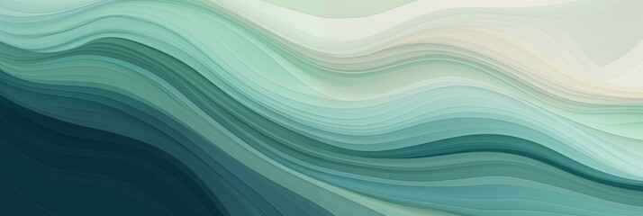 Fototapeta premium Abstract Ocean Waves in Shades of Blue and Green