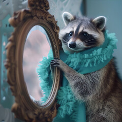  raccoon - obrazy, fototapety, plakaty