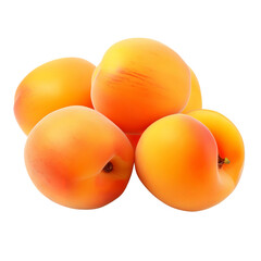 Natural and Fresh Apricots isolated on white background 