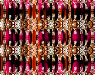 Textile print.Abstract background.Clothing colorful pattern.Repeat geometry texture modern pattern.Fashion textile pattern.Leopard pattern and textile print.Striped fabric print.Fractal	
