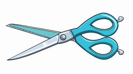 Scissors cut line and fill style icon vector illustr