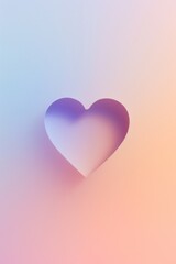 Heart of Gradient - Minimalist Love Symbol - Soft Pastel Valentine's Day Backdrop - Contemporary Romance Design - Generative AI