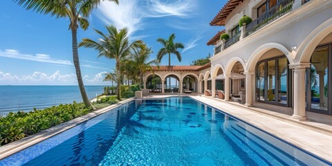 Fototapeta na wymiar Luxury Villa in Miami Beach