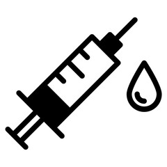 Syringe, injection icon vector.