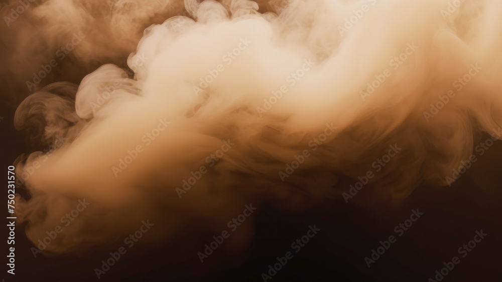 Wall mural steamy mist scarey dust colours magic zapped effect curve sepia halloween dark pattern fog steam bro