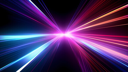 Neon speed abstract background, digital abstract background