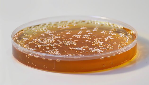 Bacteria colony in plate culture medium
