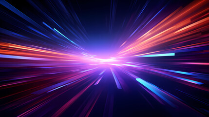 Obraz premium Neon speed abstract background, digital abstract background