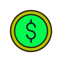 dollar sign icon	