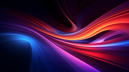 Looping 3D animation, abstract neon background