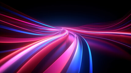 Fototapeta na wymiar Looping 3D animation, abstract neon background