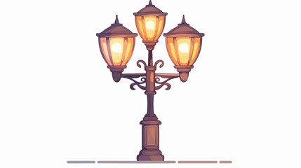 Fototapeta na wymiar Urban street lamp isolated icon isolated on white ba