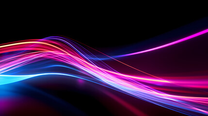 Fototapeta premium Looping 3D animation, abstract neon background