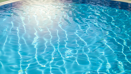 Abstract pool water surface and background with sun light reflection for text copy space; concept of relax, vacation, holiday