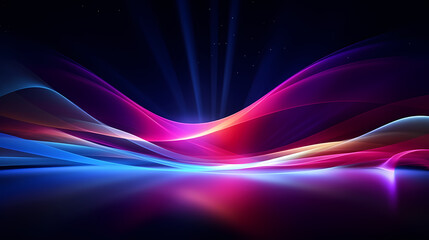 Looping 3D animation, abstract neon background