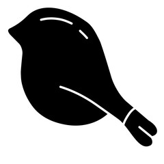 chicken thigh silhouette icon