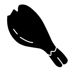 chicken thigh silhouette icon