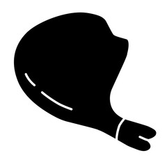 chicken thigh silhouette icon