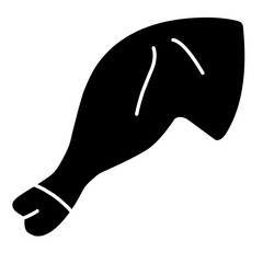 chicken thigh silhouette icon