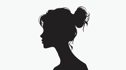 Woman black silhouette isolated illustration isolate