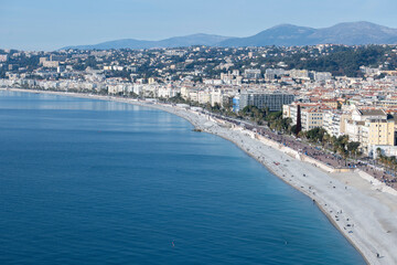Fototapeta na wymiar Panoramic view of city of Nice, France